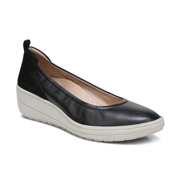 Vionic Wedges Ireland - Jacey Wedge Black - Womens Shoes Clearance | SIZKX-2394